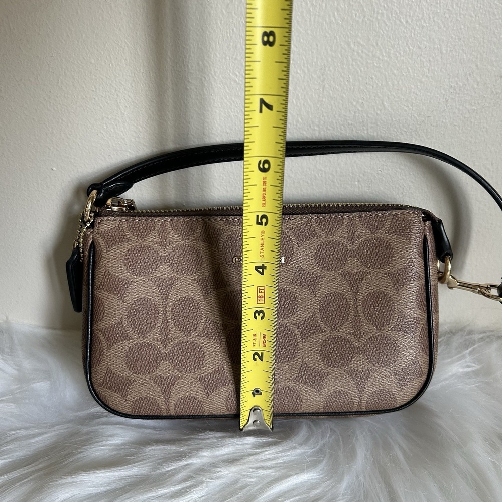 Coach Nolita 19 Signature Canvas Wristlet Bag Brown Black 58032 - Picture 8 of 8